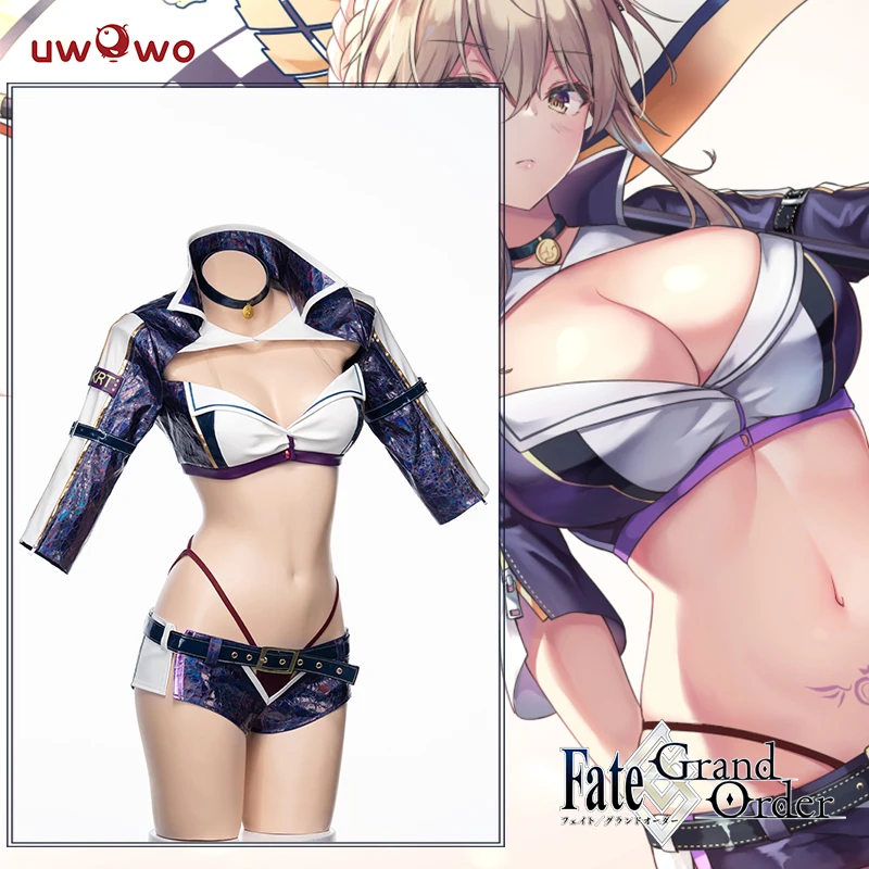 Uwowo Fate Grand Order/FGO Artoria Pendragon Alter Racing VER. Косплей костюм сексуальное платье|Костюмы