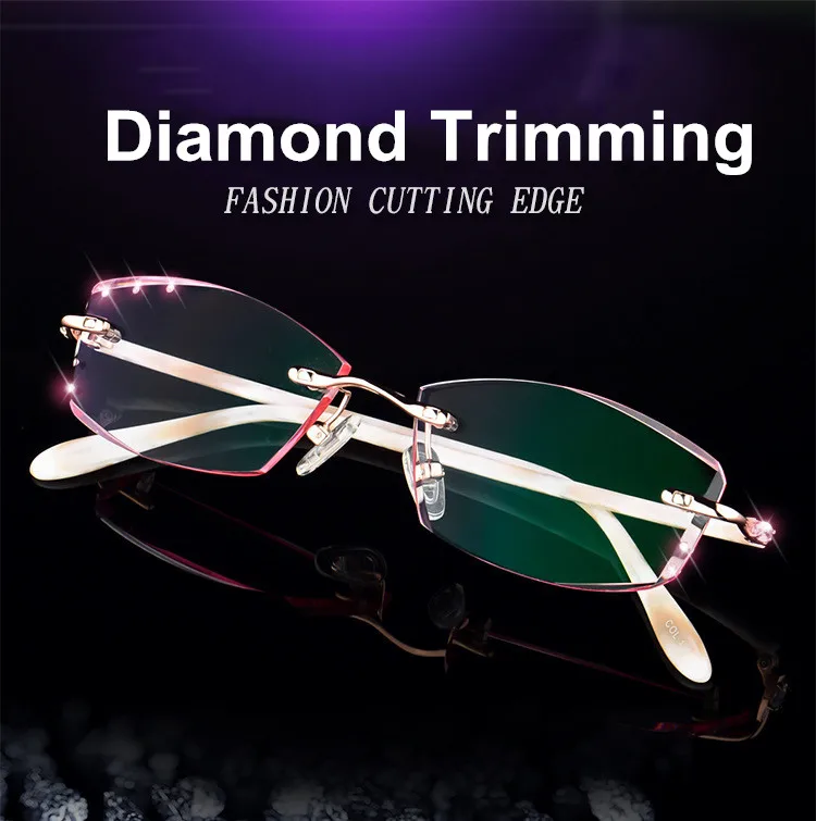 Очки женские металлические градиентные для близорукости 0 ~ +/-4 50