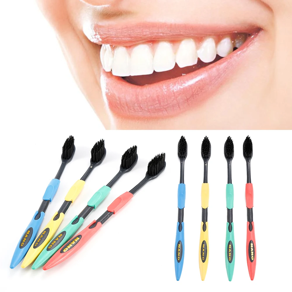 Ультрамягкая зубная щетка 4 шт./компл. нано из бамбукового угля набор для ухода за