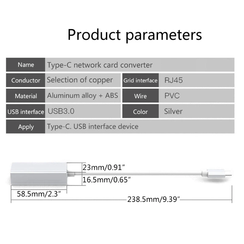 Тип C Male к Rj45 Женский конвертер Кабель Переходник USB Ethernet адаптер цифровой аудио