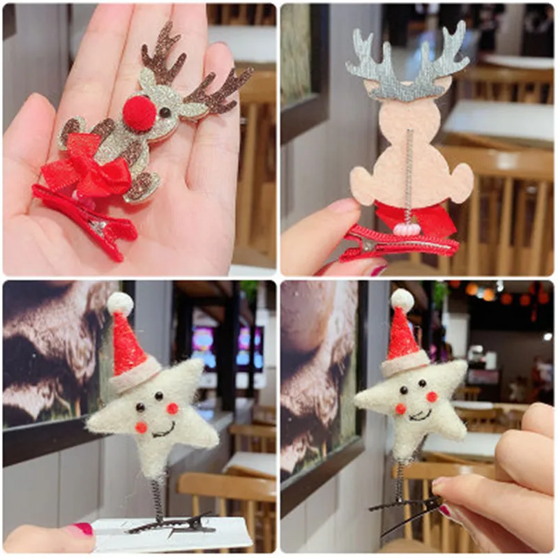 Рождественские заколки для волос детские товары рождевечерние повязка на голову