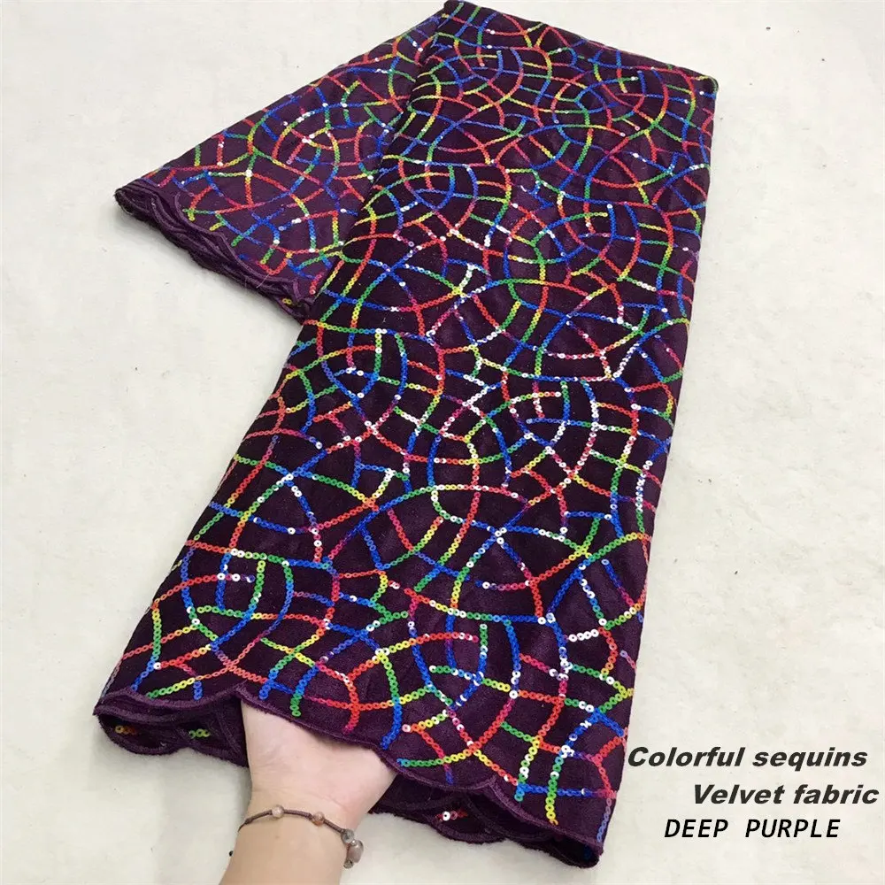Блестящие красочные блестки африканские кружевные ткани 2020 вышитые