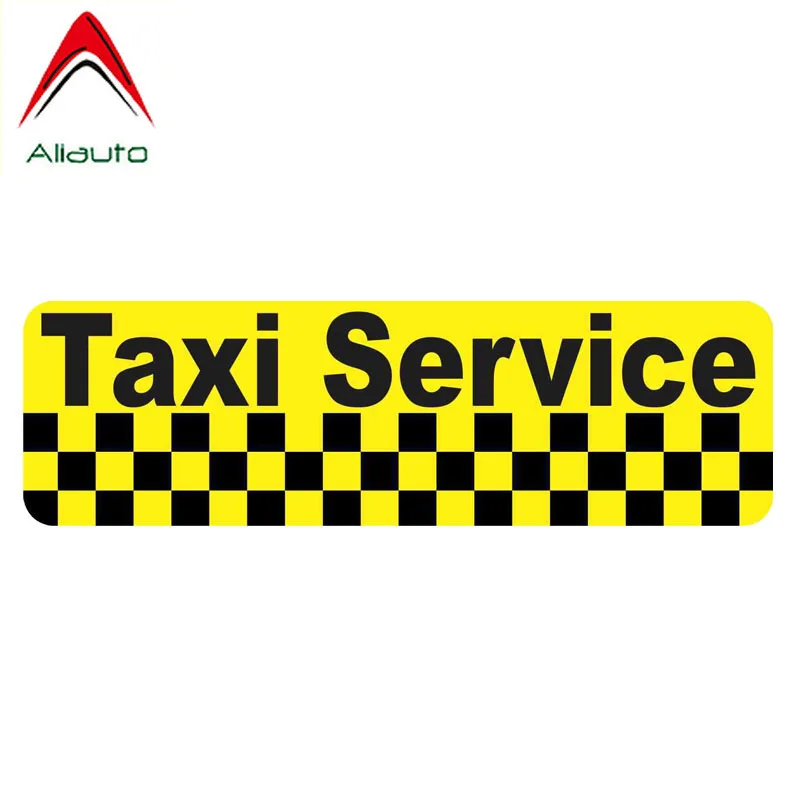 

Забавная Автомобильная наклейка Aliauto, персональная такси-служба, предупреждающие аксессуары, ПВХ наклейка для Mercedes Honda Toyota Volkswagen,16 см * 5 см