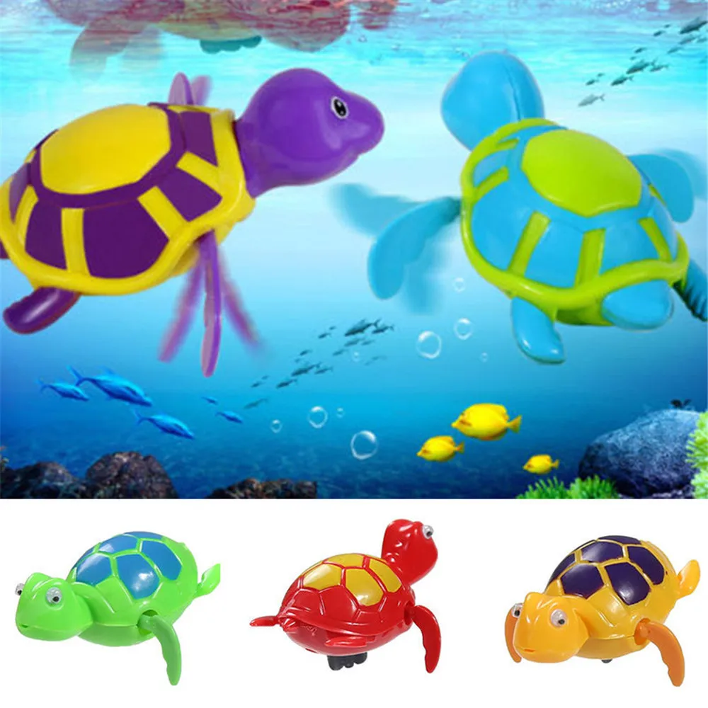 

New Bath toys for children Funny Toys Swimming Chain Turtle Baby Bath Toys Newborn Gift water new toys Jouets pour enfants #W