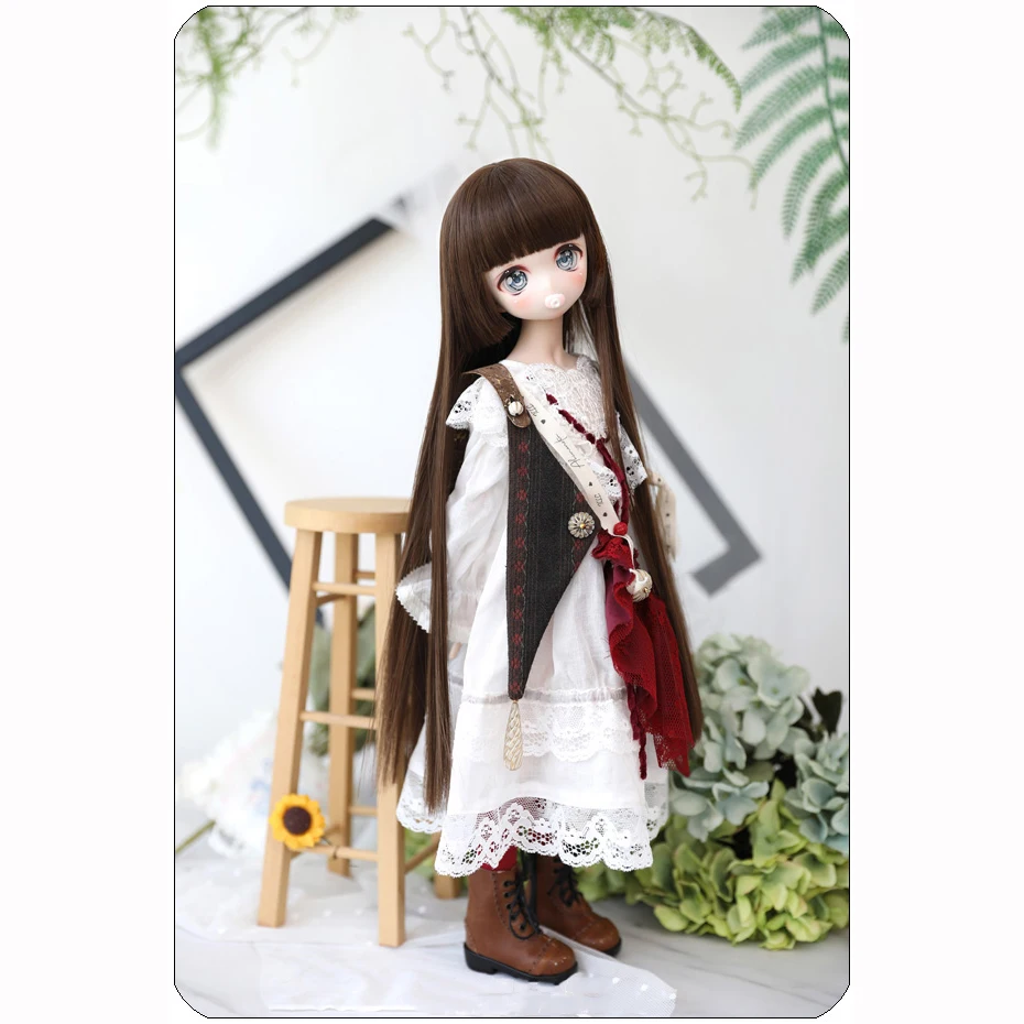Allaosify Bjd SD кукла длинные прямые волосы 1/3 1/4 1/6 1/8 высокотемпературная парик для