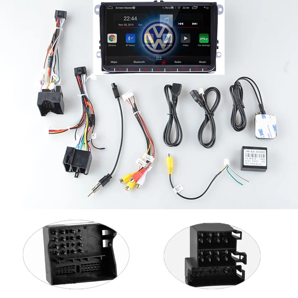 Автомагнитола 2 Din Android 9 0 с GPS-навигацией для Seat Leon Altea VW Amarok Touran Skoda Octavia Polo Golf 5 6 7