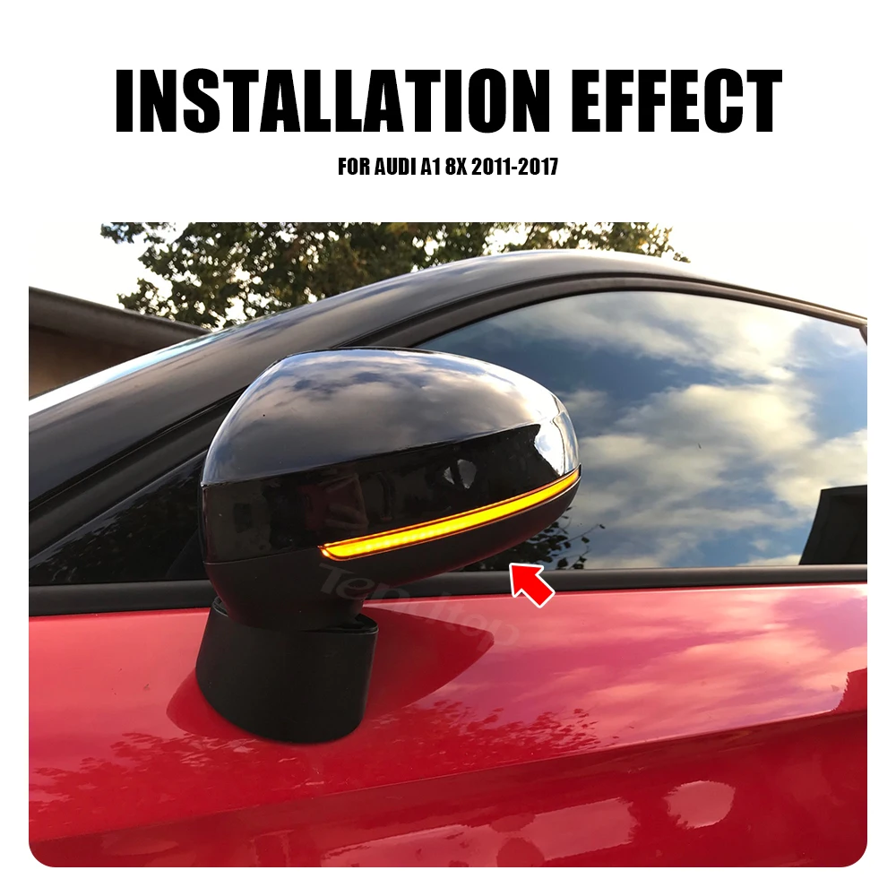 

12V Dyanmic LED Streamer Turn Signal Light Rear Mirror Sequential Indicator Blinker Side Repeater Lamp For Audi A1 8X 2011-2017