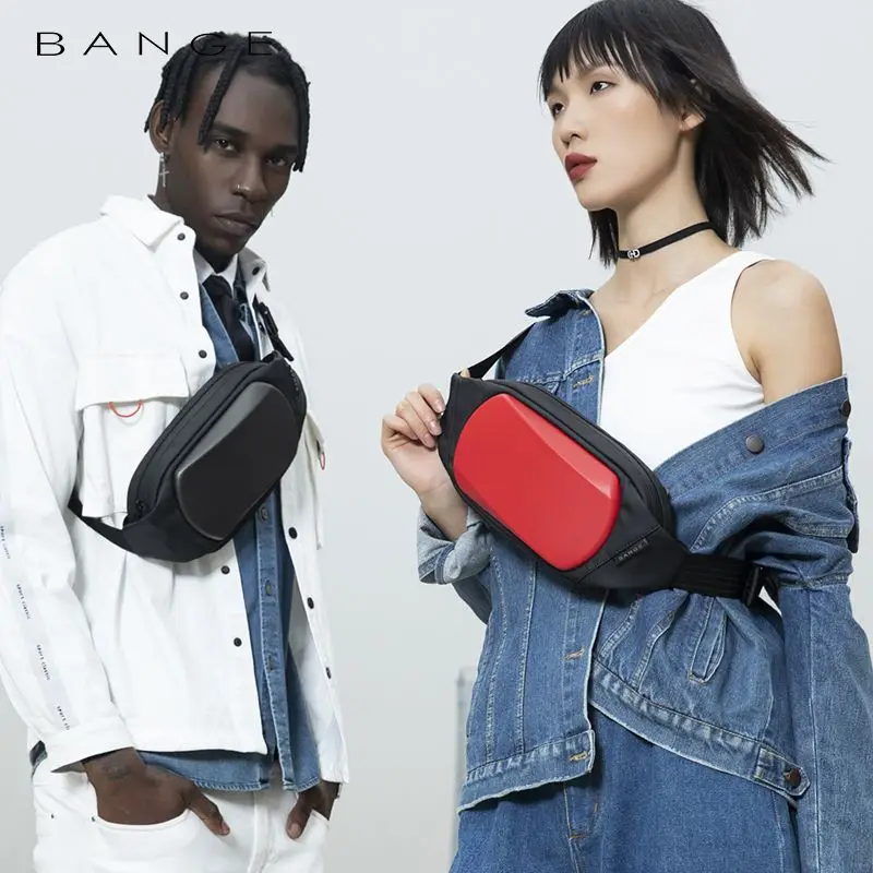 

Xiaomi Fashion trend couple chest bag men's shoulder bag EVA hard shell messenger waist bag Sport Crossbody Packs