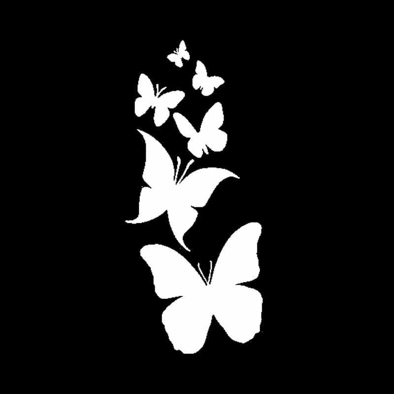 

Decal Vinyl Butterfly Hibiscus Flower Car Sticker Black/Silver 13CM*6CM