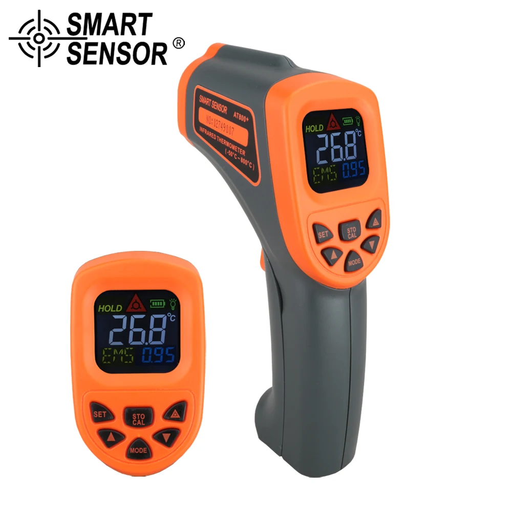 Digital Infrared Thermometer 950C 800C 700C Non-Contact laser IR Temperature Gun Pyrometer test Aquarium Emissivity Adjustable |