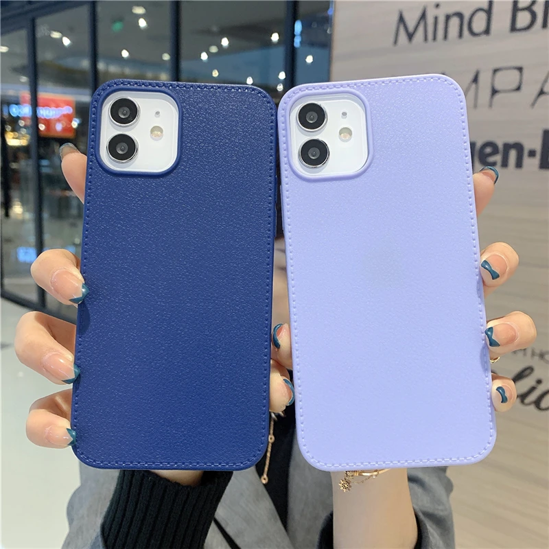 

Candy Color Phone Cases For iPhone 12Pro 11 Pro Max X XR XS Max 7 8 Plus SE 2020 12 Mini Fashion Matte Soft Silicone Back Cover