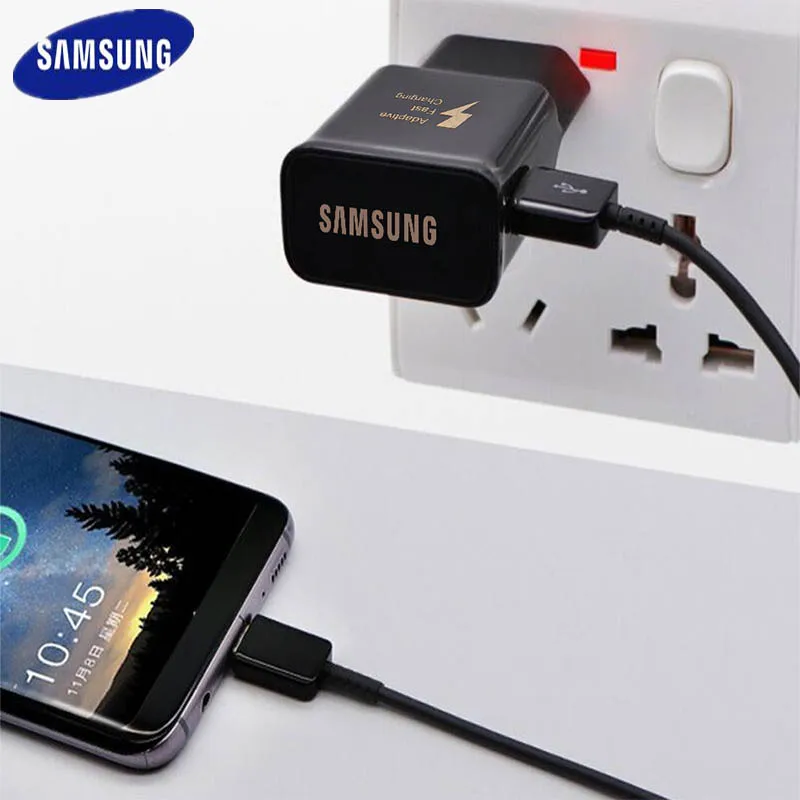 Зарядное устройство для Samsung дорожный настенный адаптер 5 в 2A зарядный кабель Micro