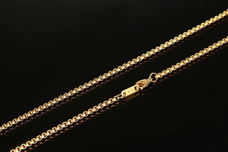 Meaeguet Золотая змея/коробка/Висячие/панцирные/плоские/крученые ожерелья с штампом для мужчин и женщин цепочка из нержавеющей стали 24 дюйма