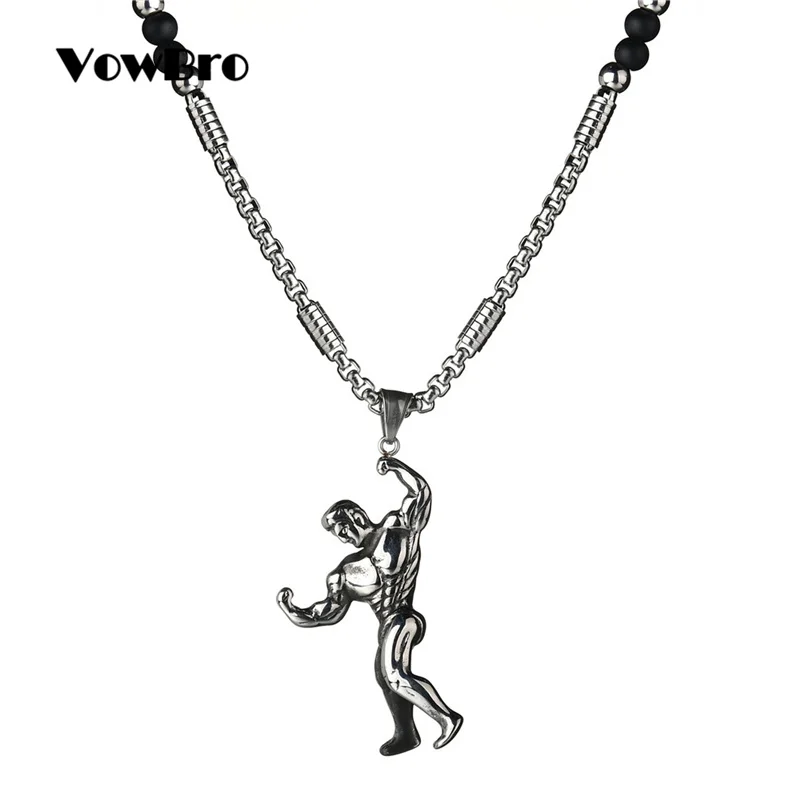 Wowbro серебро цвет титана Нержавеющая сталь мышцы Спорт Тренажерный Зал подвеска