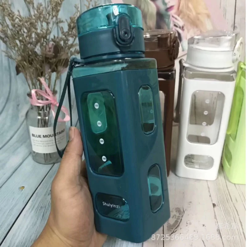 

Портативная уличная модная Противоударная космическая чашка, двухслойная пластиковая креативная герметичная и герметичная простая Спорт...