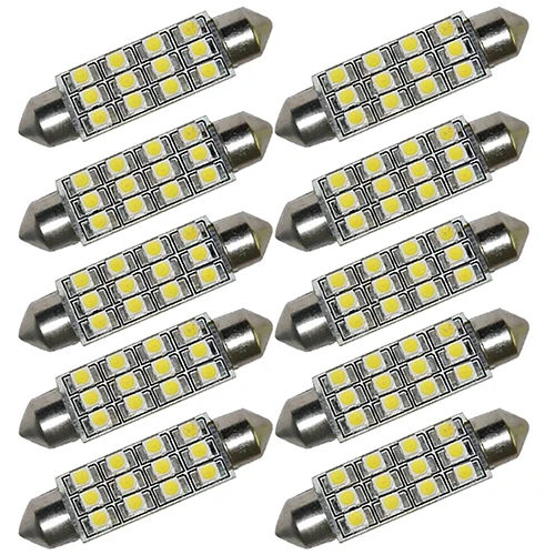 2 предмета автомобиль купол 12 3528 SMD светодиодный лампы светильник гирлянда для