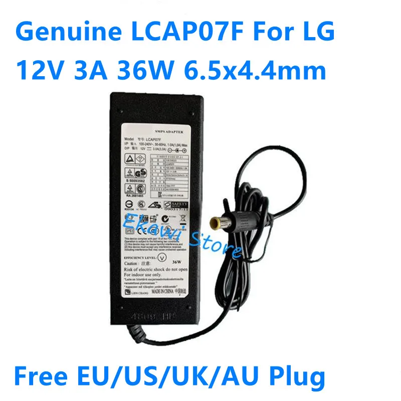 Оригинальный адаптер переменного тока LCAP07F 12 В 3 А 36 Вт для LG FLATRON E2250V E2260 E1948SX W1943SE