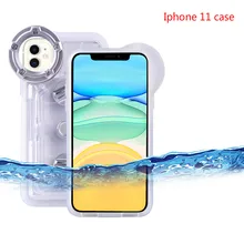Phone Case For Iphone 11 11Pro 11Pro Max Waterproof  Phone housing 60m Underwater Protective Cover For Diving New Arrivals 1PC