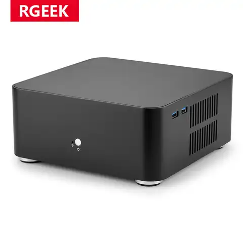 RGEEK L80 полностью алюминиевый корпус для маленького настольного компьютера чехол для PSU HTPC Mini itx ПК с блоком питания