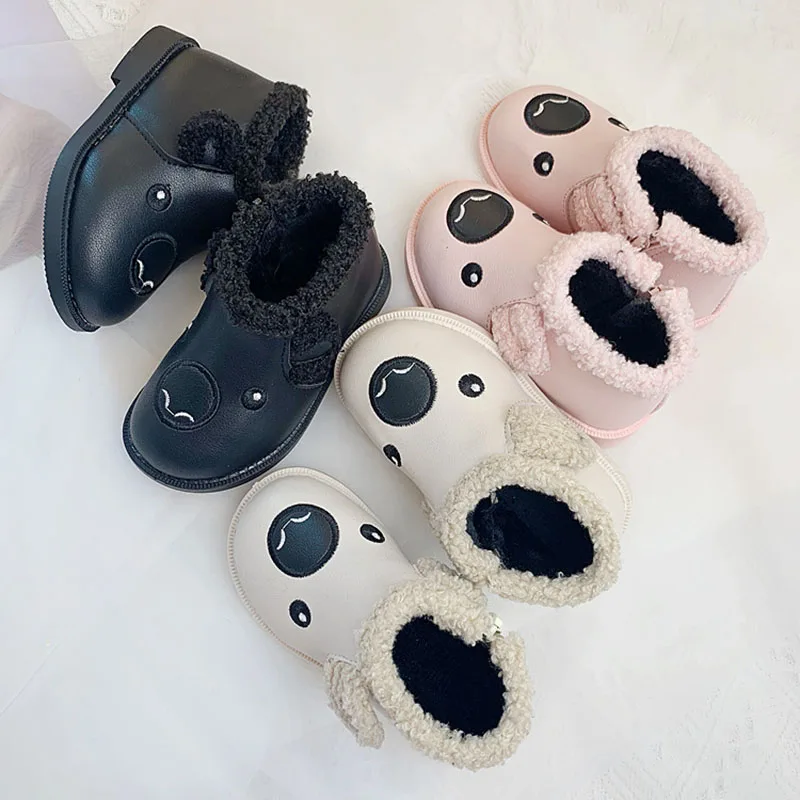 Детские зимние ботинки CUZULLAA для мальчиков и девочек милая повседневная обувь с