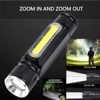 led handheld usb rechargeable tactical flashlight with side light and magnet ip65 water resistant for camping hiking emergency