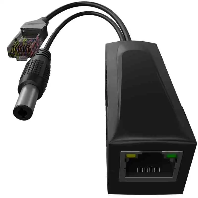 Активный сплиттер PoE Power Over Ethernet 48V to 12V 2A DC2.5 mm Barrel Jacket for IP Camera IEEE802.3af/at|Сетевые