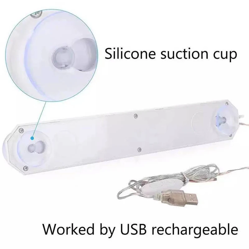 

DC 5V 3 lighting modes Portable bathroom vanity mirror with suction cup Dresser fill light LED light bulb strip photography
