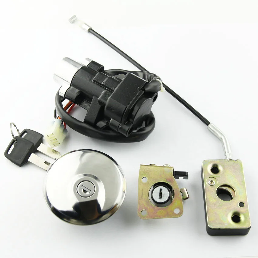 

Motorcycle Ignition Switch Fuel Gas Tank Cap Cover Seat Lock Key Set Kit For Suzuki GZ125 GZ250 1999-2011