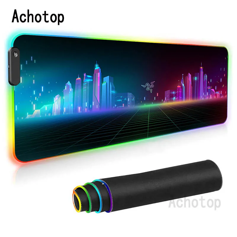 

Razer Mouse Pad Design RGB Mat LED Mousepad Large Gaming Play Mats Carpet 400x900mm LED Light Gaming Mouse Pad Desk Pad