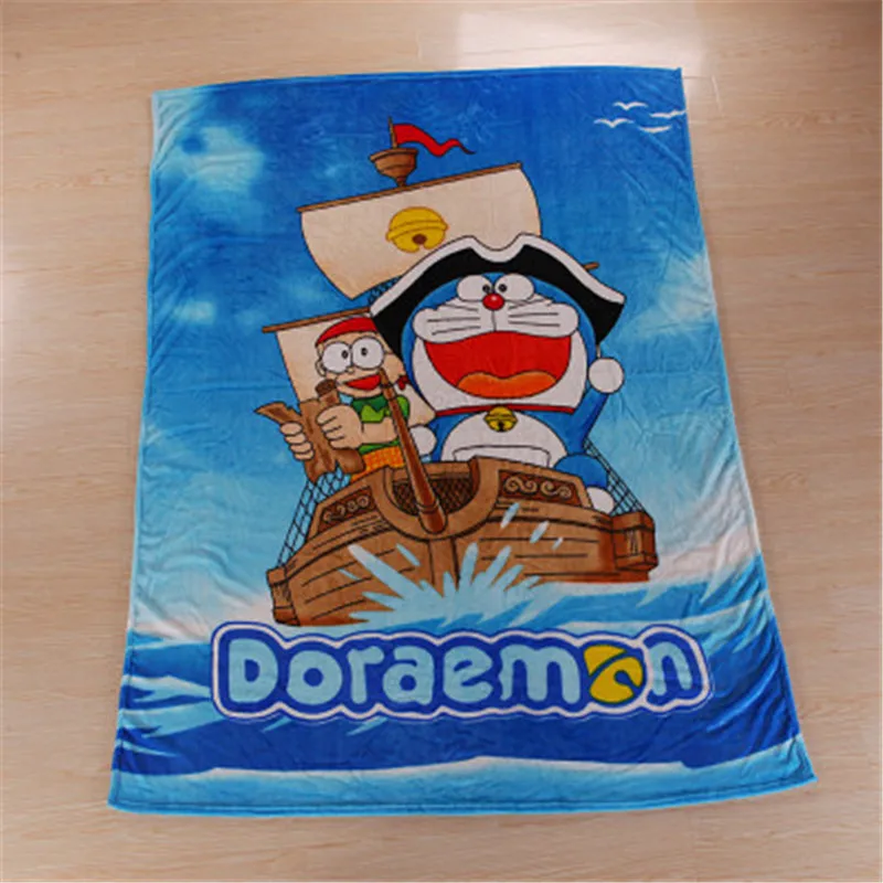 Детское Флисовое одеяло Doraemon Kawaii на кровать/детское мультяшное мягкое плюшевое