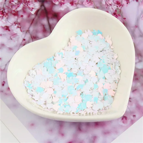 colorful white Rabbi Ультратонкий кролик, блестки, дельфин, морская черепаха, ПЭТ, пайетки, лазерные блестки для ногтей, рукоделие, Свадебный декор, конфетти, 8 г - Цвет: colorful white Rabbi
