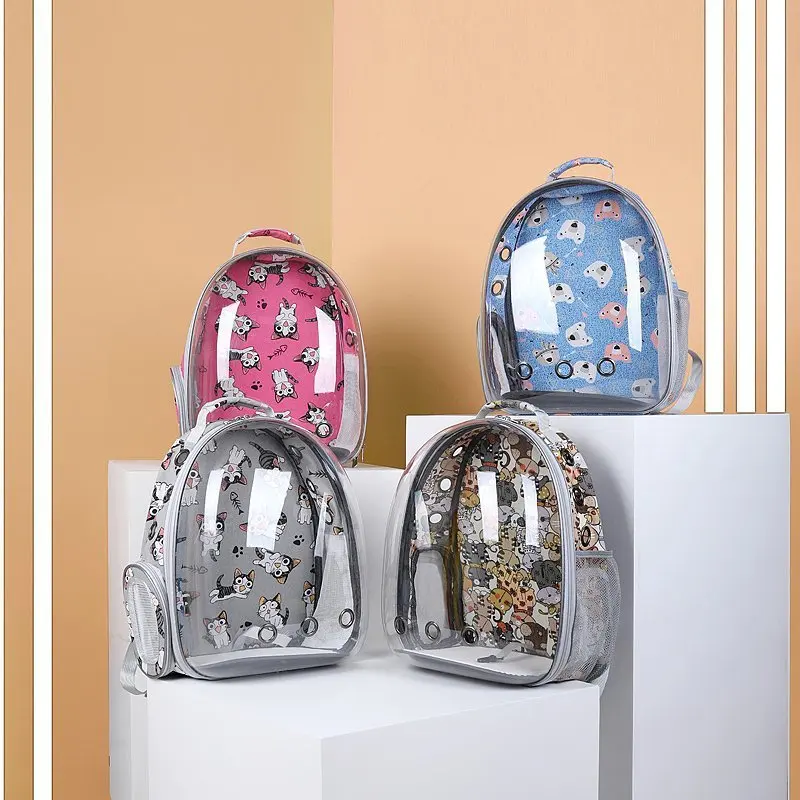 

Рюкзак-переноска для кошек, Воздухопроницаемый дорожный рюкзак для перевозки толстых кошек, космоса, астронавта, окна, пузырьков, для домаш...