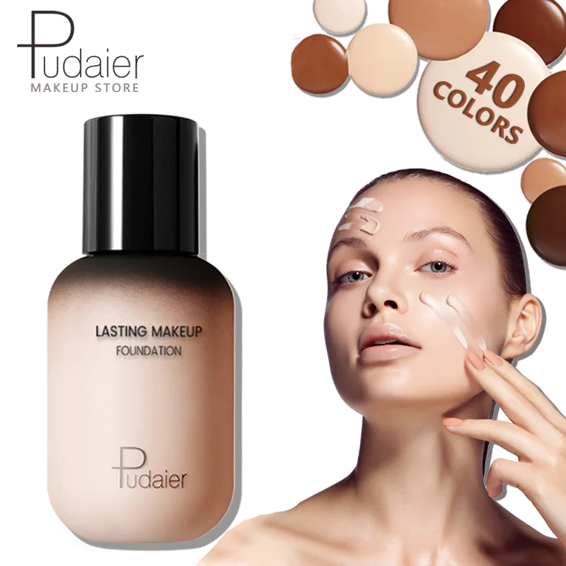 

40ml Pudaier Face Foundation Makeup Liquid Foundation Cream Matte Foundation Base Face Concealer Cosmetic Makeup