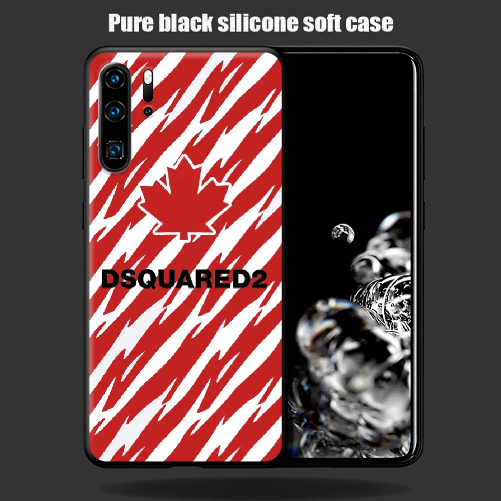 

DSQ2 D2 Fashion Trend Brand Phone Case For Huawei P Mate 10 20 30 40 Pro Lite Smart 2019 2021 black Shell Soft Bumper Pretty