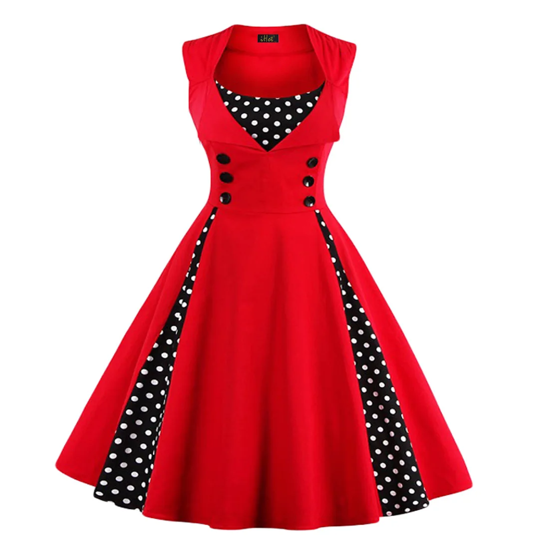 

Retro Dress Women's Stitching Big Skirt Sexy Sling Bag Hip Club Skirt Women Sling V-neck Sexy Hollow Stitching Thin Waist Dress
