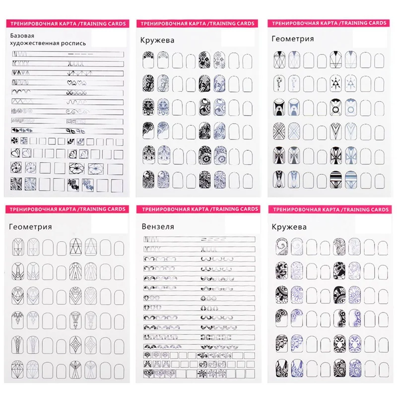 

1Set Crystal Nail Beginner Set Painted Nail Art Workbook Nail Remover Towel Drawing Pen Tool Set