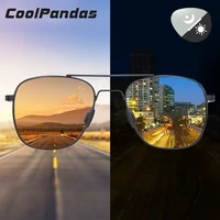 coolpandas fashion photochromic sunglasses men women chameleon polarized square sun glasses anti glare driving eyeglasses uv400