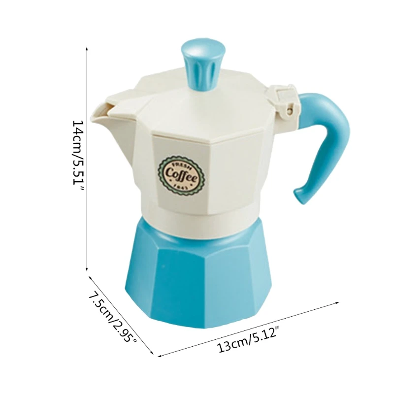 Toy Model Coffee Maker Moka Express Simulation Pot for Pretend Play Role Play Game Girls Teenager Party Activity Playset images - 6