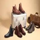 Мужские ботинки из искусственной кожи, с двусторонней цепочкой, с противоскользящей подошвой, с кисточками, в стиле ретро, XM458, Осень-зима 2021