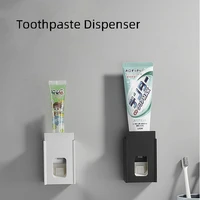 Automatic Toothpaste Dispenser Wall Mounted Dust-proof Holder Aluminium Alloy Storage Rack Bathroom Accessories Set Squeezer