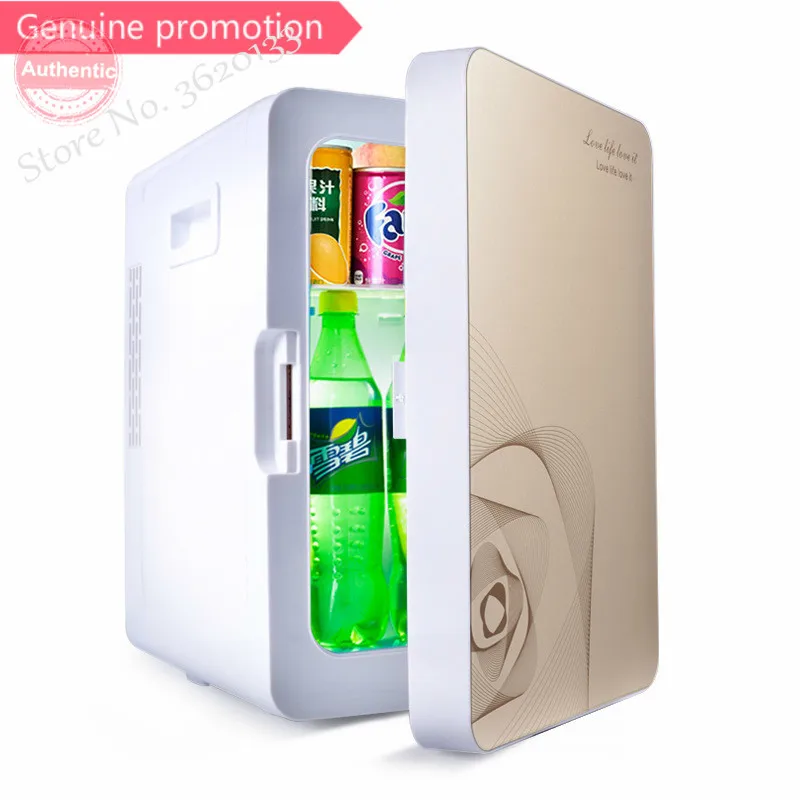 Подлинная акция мини холодильник из нержавеющей стали 20 л для дома и автомобиля