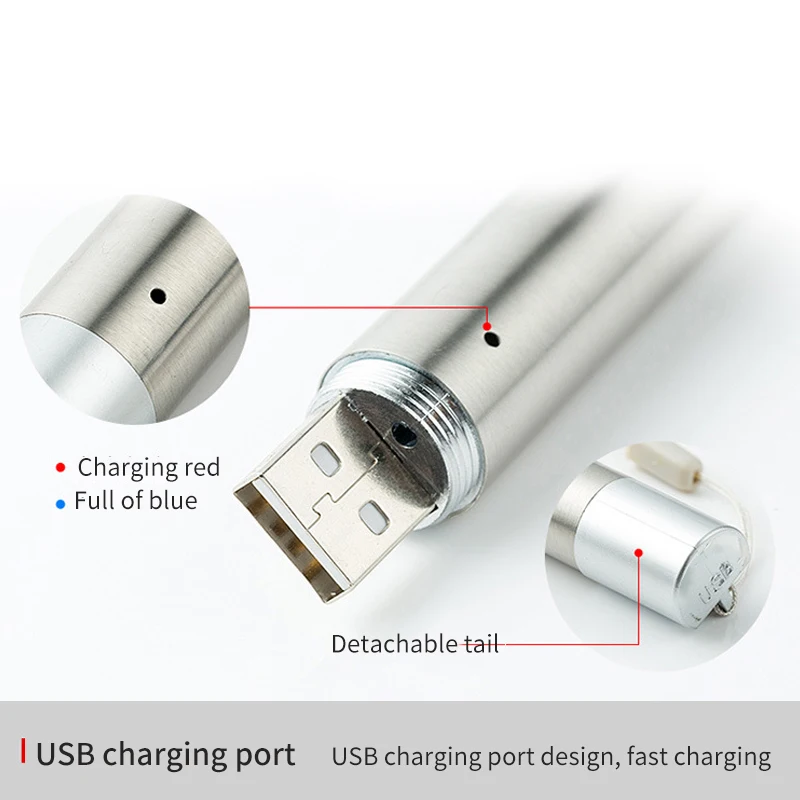 Портативная красная мини лазерная указка 3 в 1 фонарик USB Перезаряжаемый для кошек