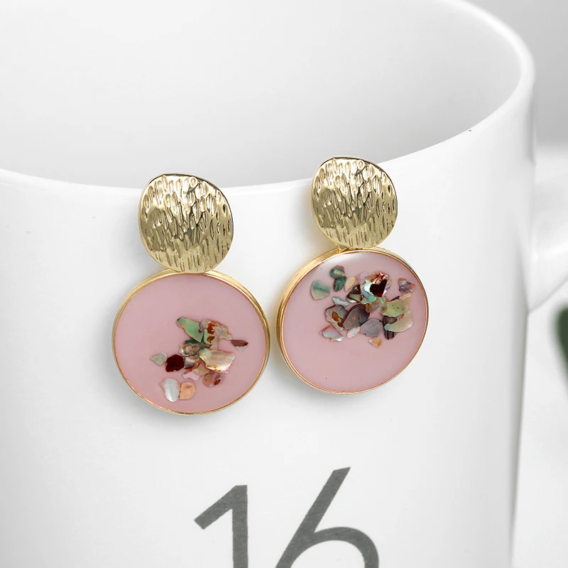 Новинка 2019 популярные акриловые серьги для девушек простые ювелирные изделия