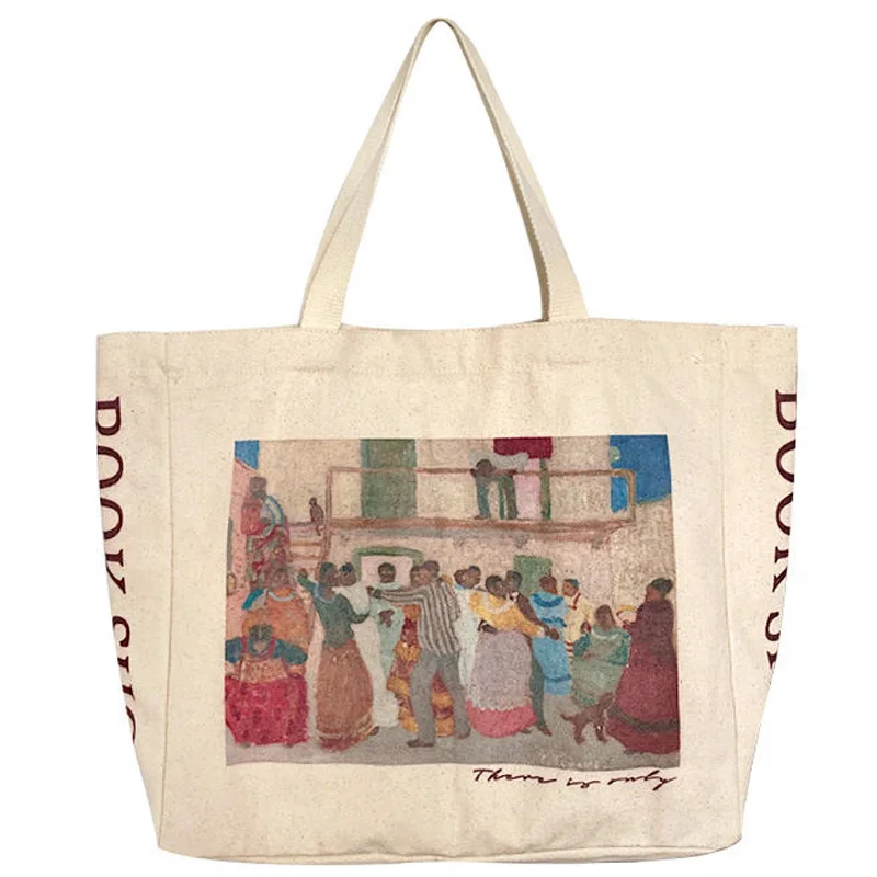 

Холщовые сумки-мессенджеры с французской картиной маслом для женщин, дизайнерские сумки-тоуты, вместительная Женская Экологически чистая ...