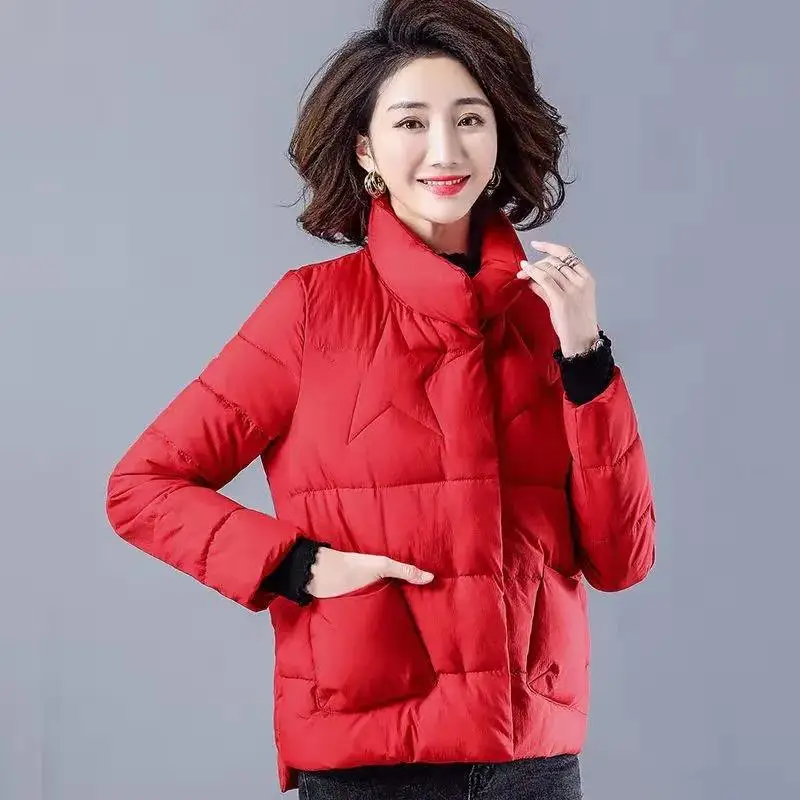 Women Cotton Jacket Warm Outwear Winter 2021 Fashion Loose Casaco Feminino Coats Parkas Black Green Red Padded Jackets Female