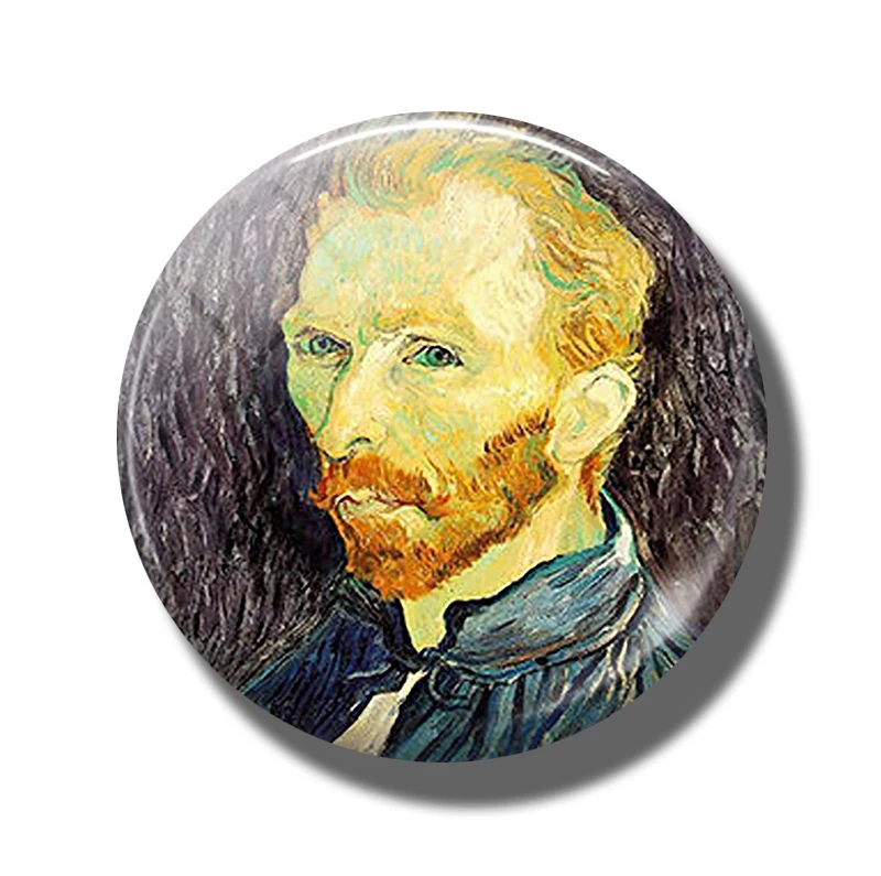 Искусство стеклянный для холодильника Magnet Willem Van Gogh Автопортрет картина маслом