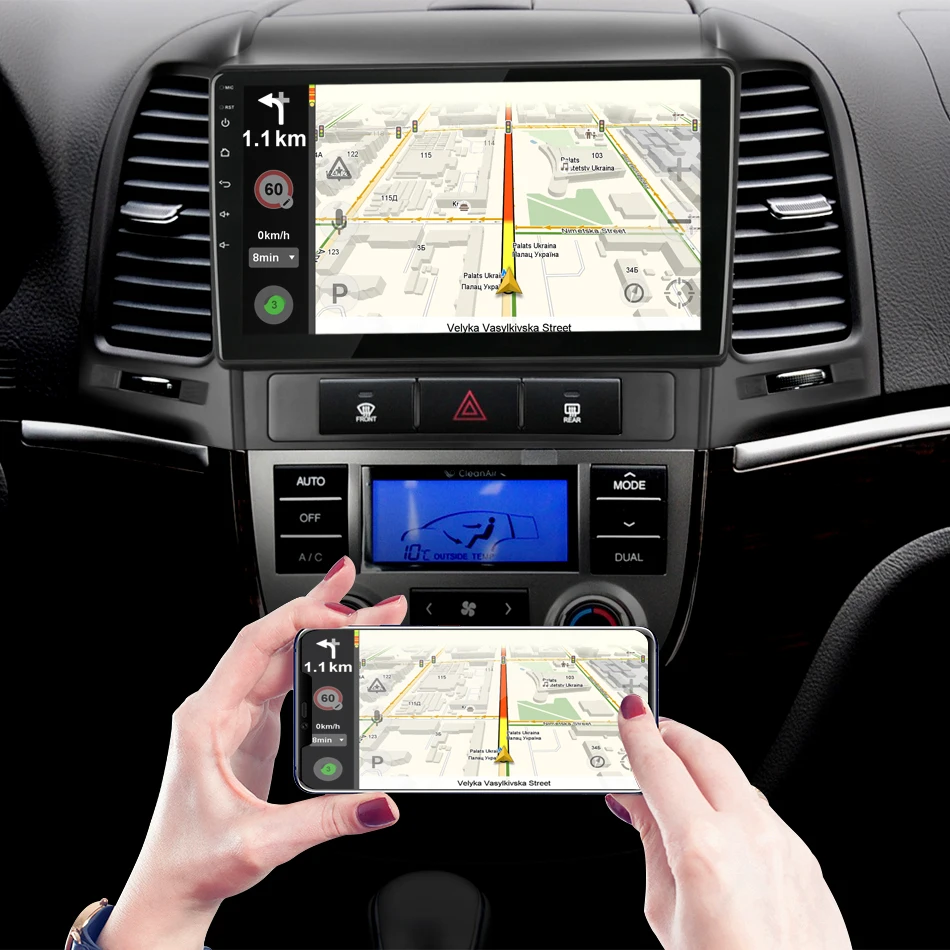 Android 8,1 " 2din Автомагнитола для hyundai Santa Fe 2 2006-2012 2+ 32G RDS DSP Мультимедиа Стерео Аудио плеер gps головное устройство 2 DIN