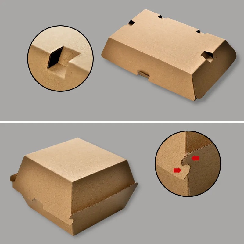 50 шт. бумажная коробка для выпечки вкусного хлеба|Одноразовые пищевые
