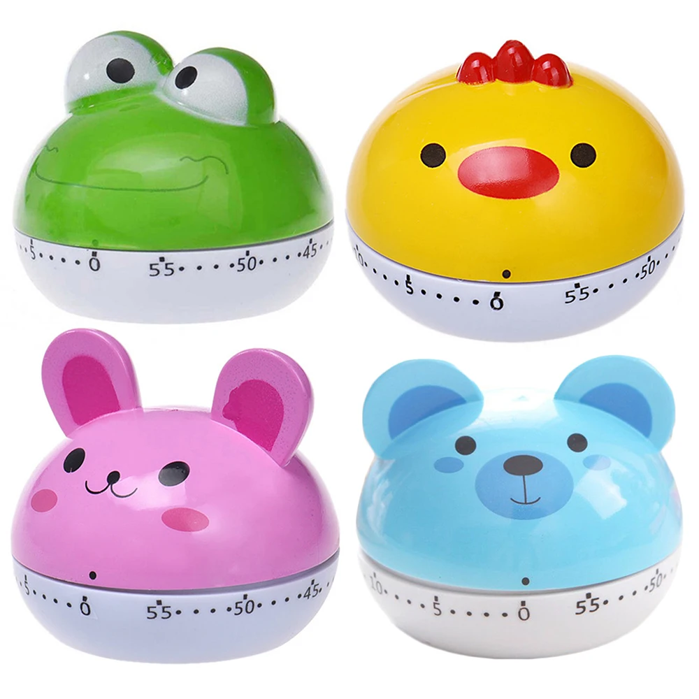 NEW Kitchen Timer 60 Minute Cooking Mechanical Home Decoration Cute Animals Fruits Kitchen Accessories Cocina
