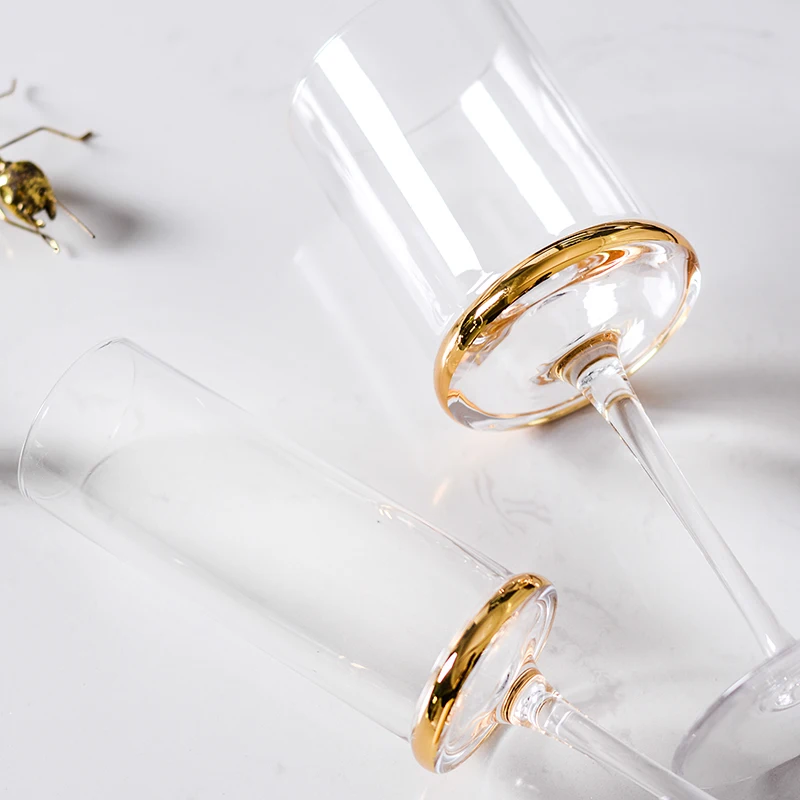 Европейская стеклянная чашка для вина роскошный гальванический Золотой Кубок